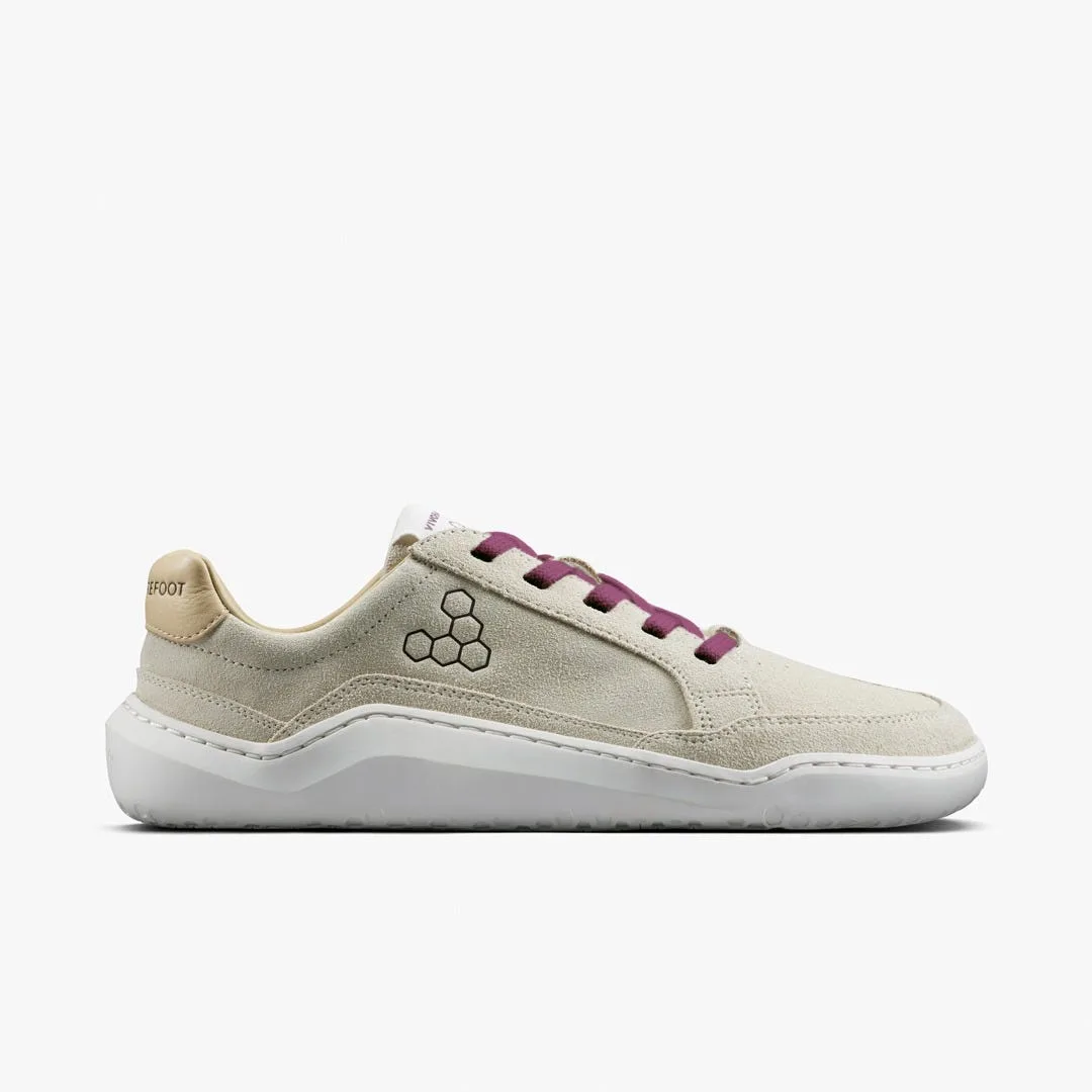 Кроссовки Vivobarefoot Gobi III Sneaker Leather — женская модель, песочный с бордовым