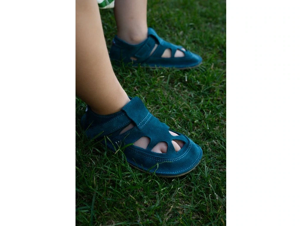 Сандалии Baby Bare Summer Perforation — синий, зелёный (детские)
