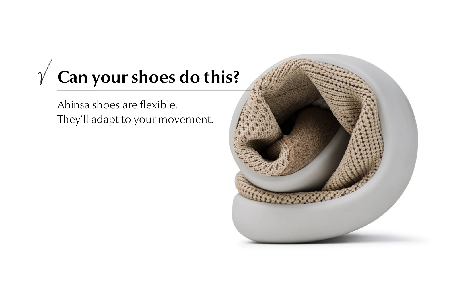 Кроссовки Ahinsa Softy Knit Barefoot — бежевый, фото 6