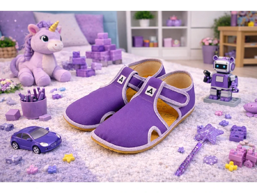 Тапочки Antal Rascal с поддержкой свода — фиолетовый (детские), фото 2