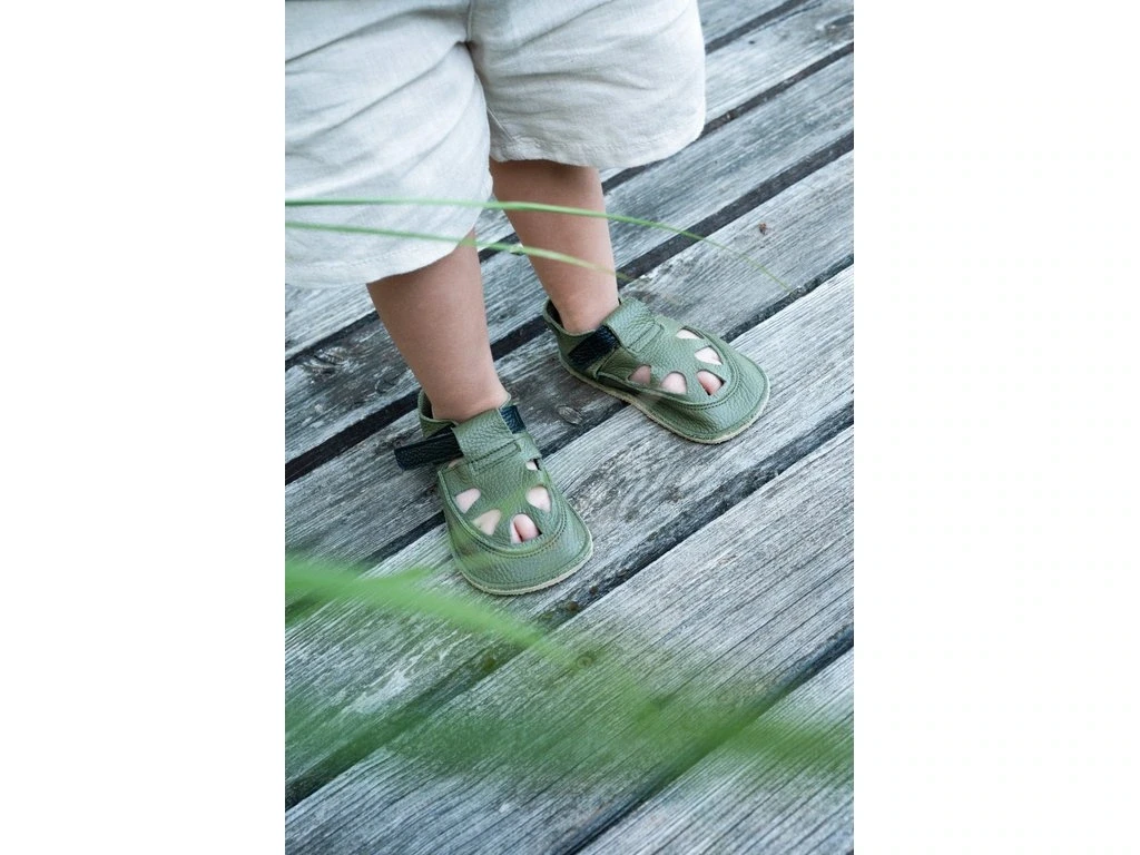 Сандалии Baby Bare Summer Perforation — хаки, зелёный (детские), фото 2