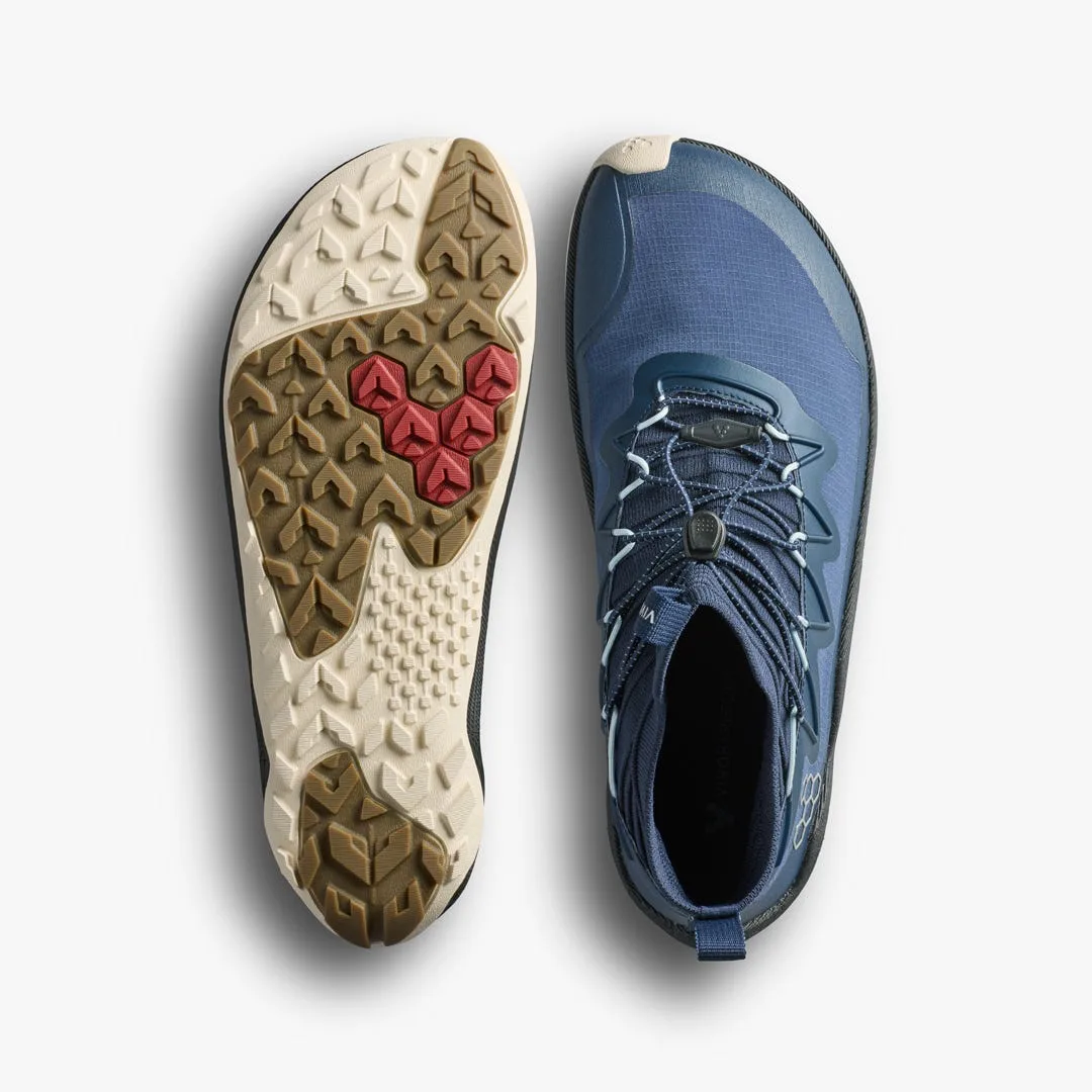 Ботинки Vivobarefoot Primus Trail Flow Mid II — мужская модель, тёмно-синий, фото 2