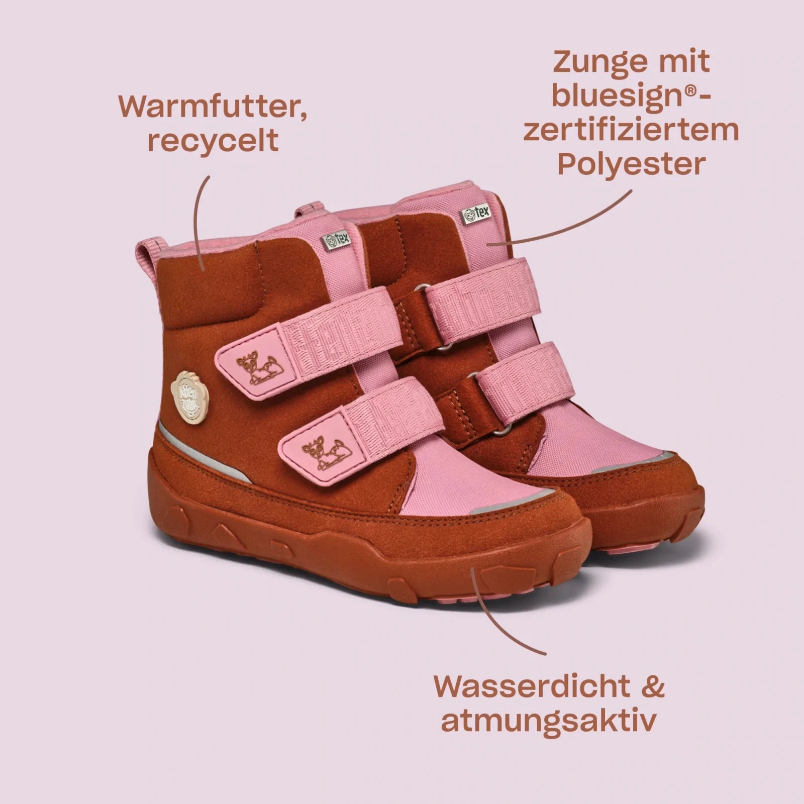 Зимние ботинки Affenzahn Comfy Бабочка — фиолетовый, фото 14