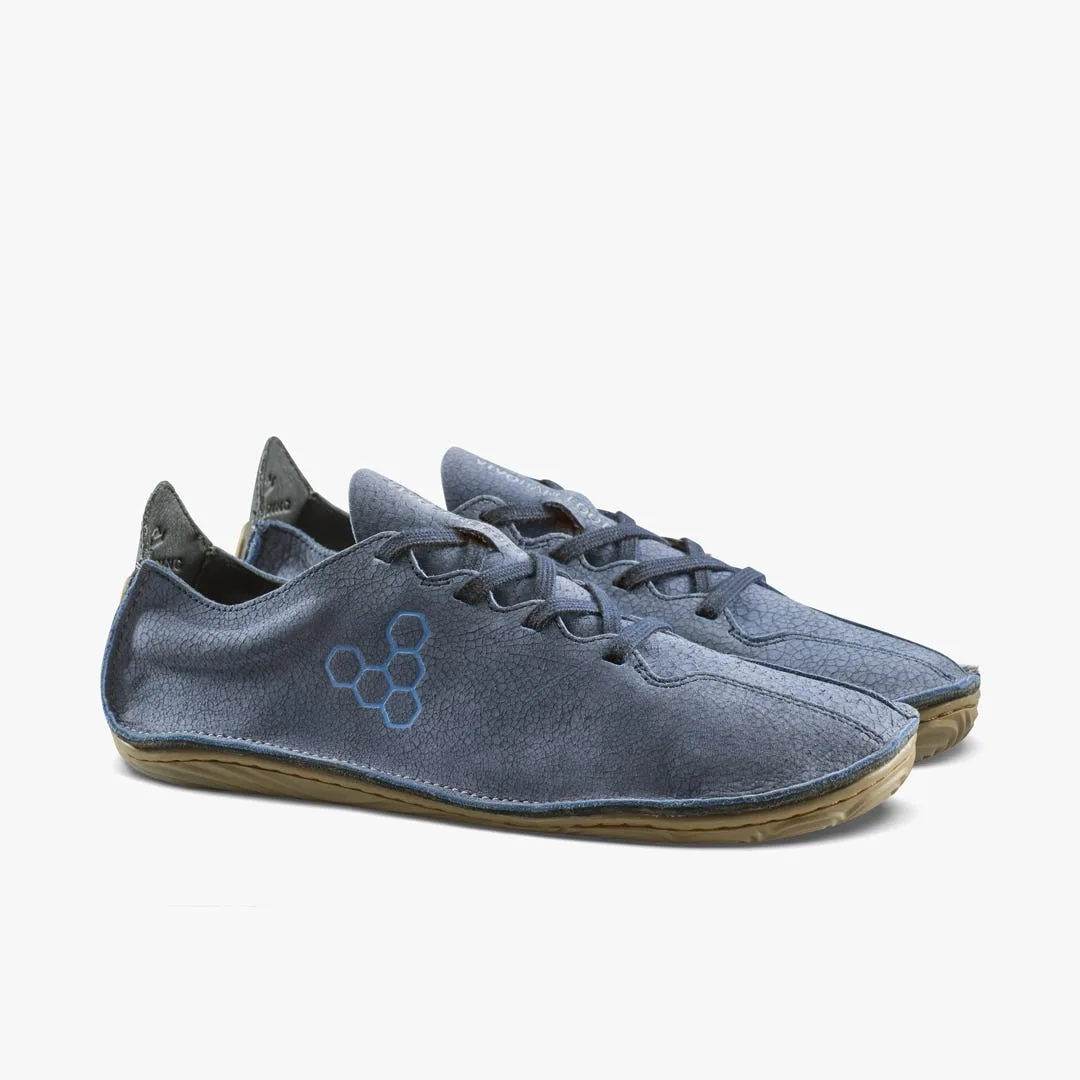 Мокасины Vivobarefoot Sensus II Grounding — мужская модель, синяя кожа с фактурой кракелюра, фото 4